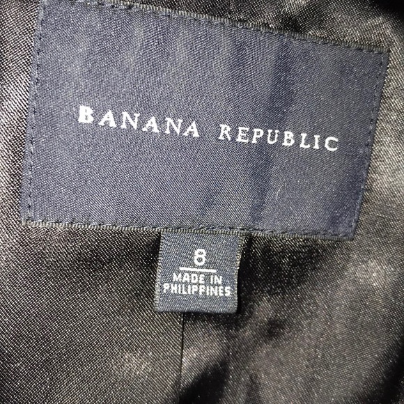 BANANA REPUBLIC Brown Crop Blazer/Jacket~sz 8~EUC - Picture 5 of 8